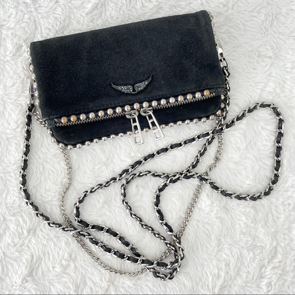 Zadig & Voltaire Bags Zadig Voltaire Suede Rock Nano Stud Chain